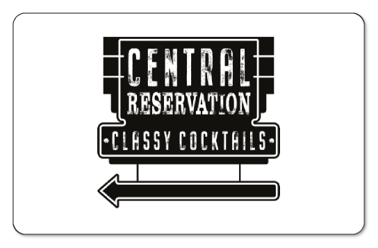 Central reservation logo in black over white background